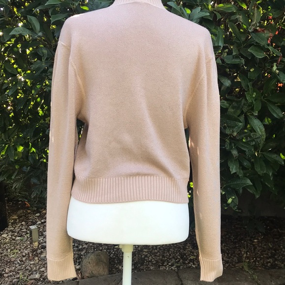 Free People Sparkly Mock Neck Sweater Rose Gold - Picture 12 of 12